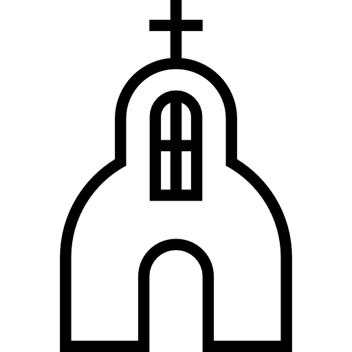 esquema del edificio religioso de la iglesia icono gratis