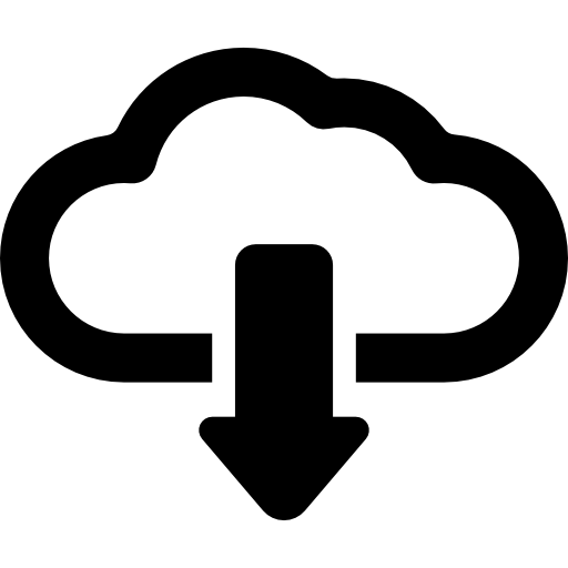 Internet cloud download free icon