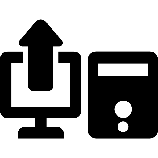 subiendo desde la computadora icono gratis