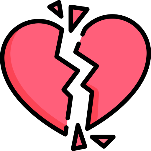 Broken heart free icon