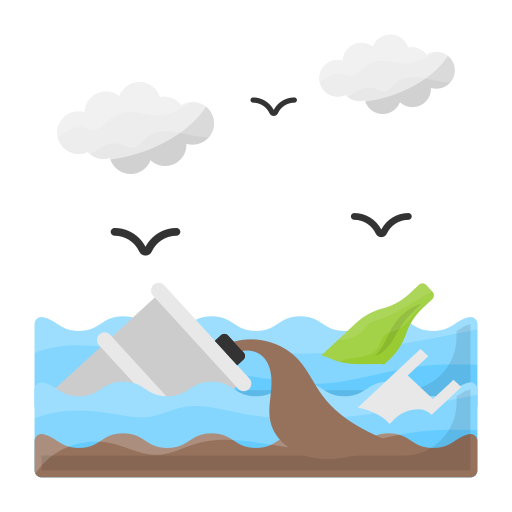 la contaminación del agua icono gratis