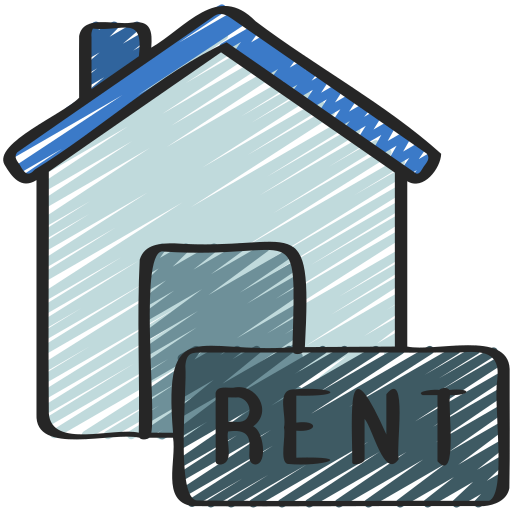 alquiler de casa icono gratis