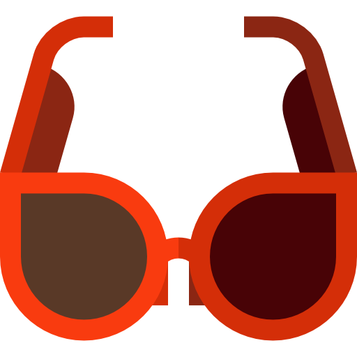 Cat eye glasses Basic Straight Flat icon