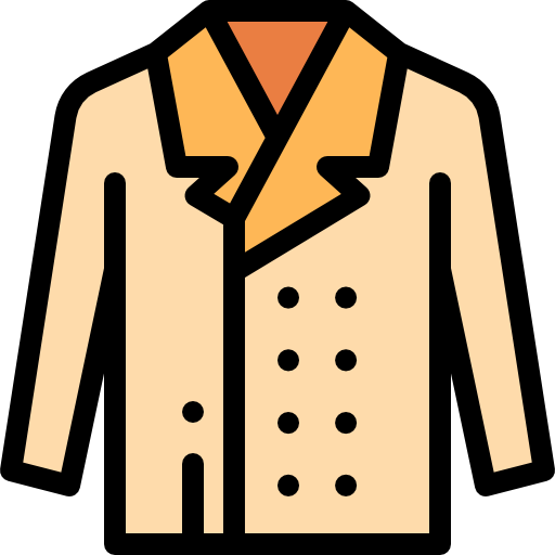 Jacket Detailed Rounded Lineal color icon