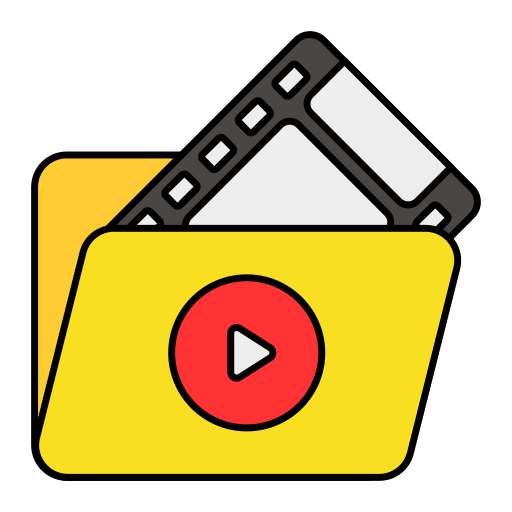 Video folder free icon Video folder free icon