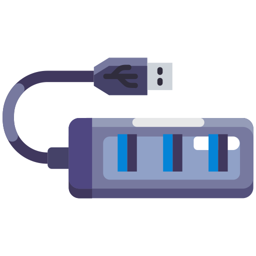 concentrador usb icono gratis