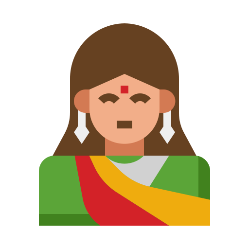 mujer india icono gratis