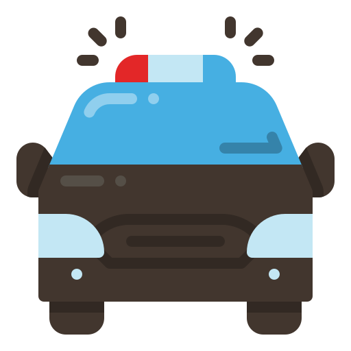 coche de policía icono gratis