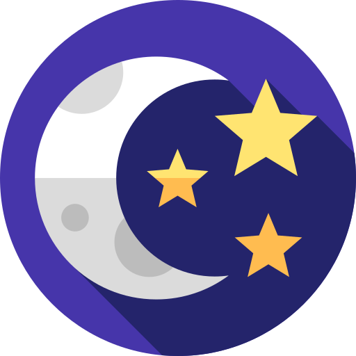 Flat Moon Icon 