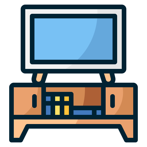 mesa de televisión icono gratis