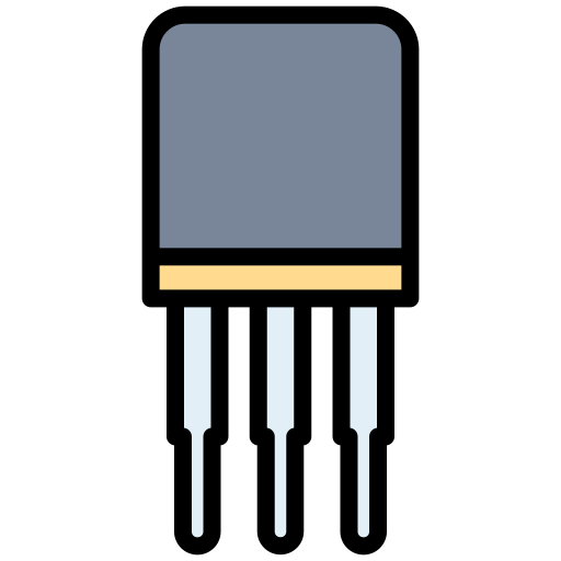 Icono de Transistor Generic Outline Color