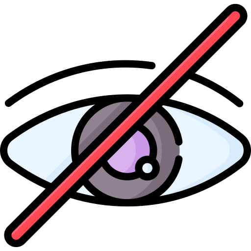 Blindness free icon Blindness free icon