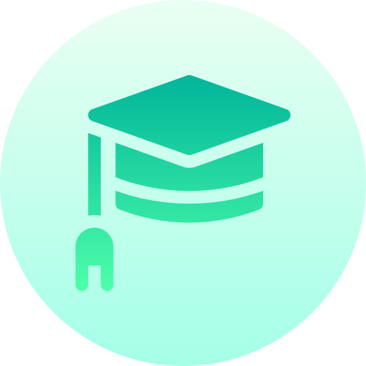 Mortarboard Basic Gradient Circular icon