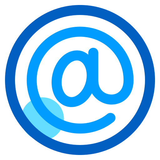 At sign Generic Blue icon