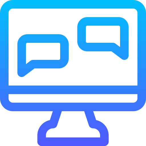 Online chat Basic Gradient Lineal color icon