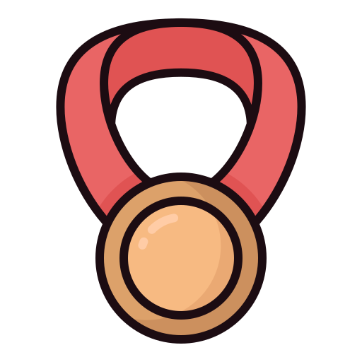 medalla de bronce icono gratis