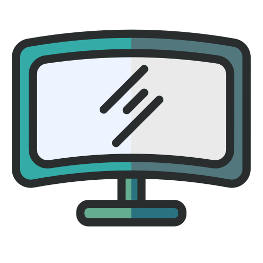 Curved monitor free icon