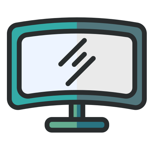 Curved Monitor Free Technology Icons