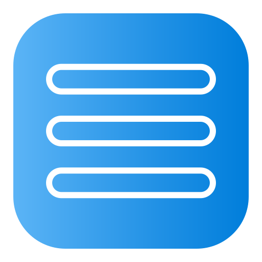 Menu Generic Flat Gradient icon