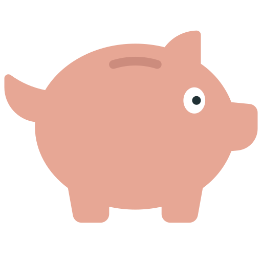 Piggy bank Juicy Fish Flat icon