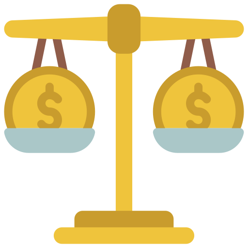 Premium Vector  Balance scales icon illustration. empty scales flat icon
