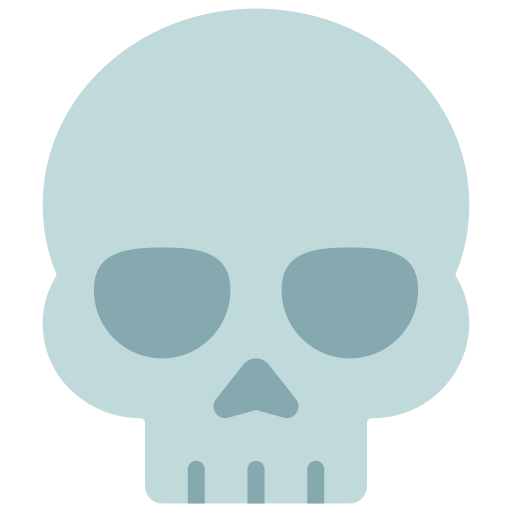 Skull Juicy Fish Flat icon