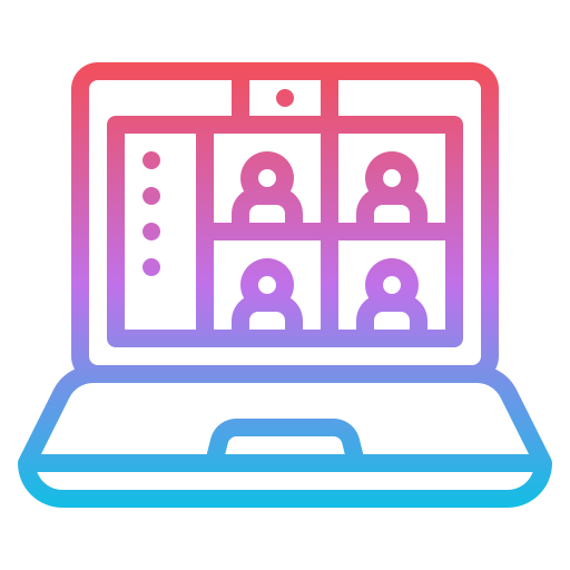 reunión en línea icono gratis