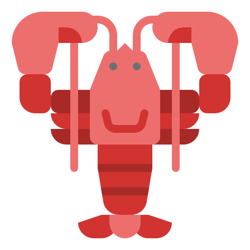 Lobster Iconixar Flat Icon