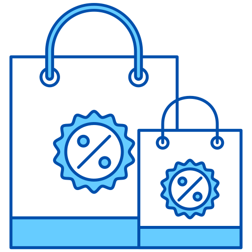 Shopping bag Generic Blue icon