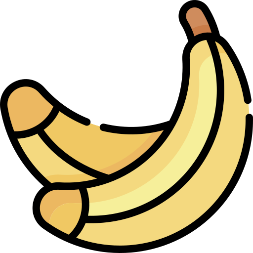 Banana Kawaii Lineal color icon