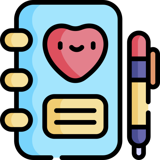 Diary Kawaii Lineal color icon