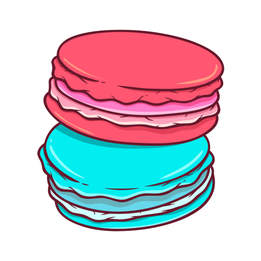 macaron gratis sticker