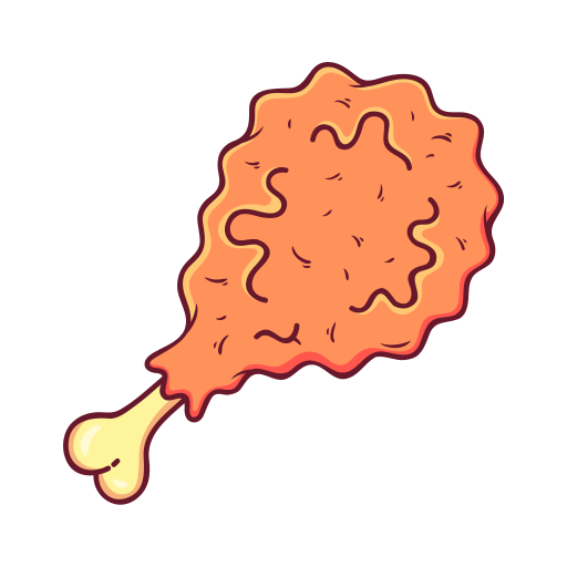 Fried chicken Stickers - Free food and restaurant Stickers