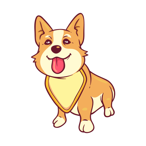 corgi gratis sticker