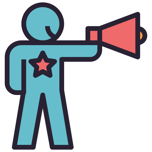 hombre de influencia icono gratis