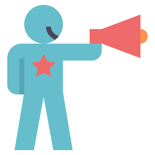 hombre de influencia icono gratis