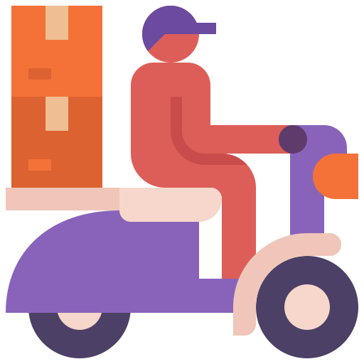 bicicleta de reparto icono gratis