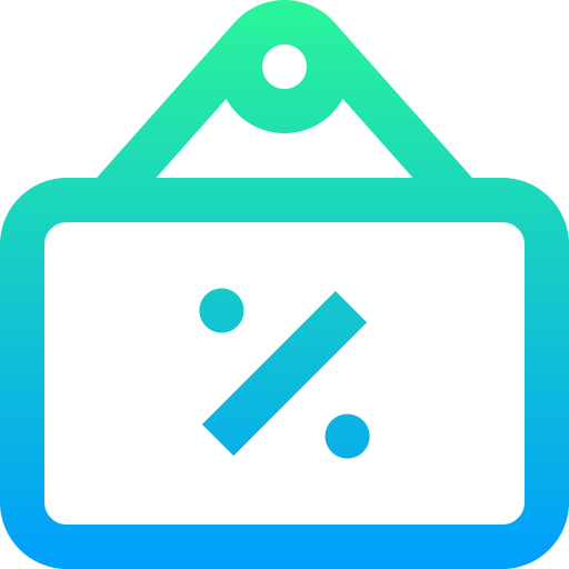 desconto grátis ícone