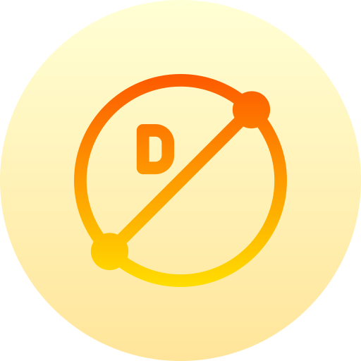 Diameter - free icon