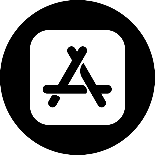 app store icon black