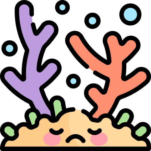 Icône de Récif de corail Kawaii Lineal color