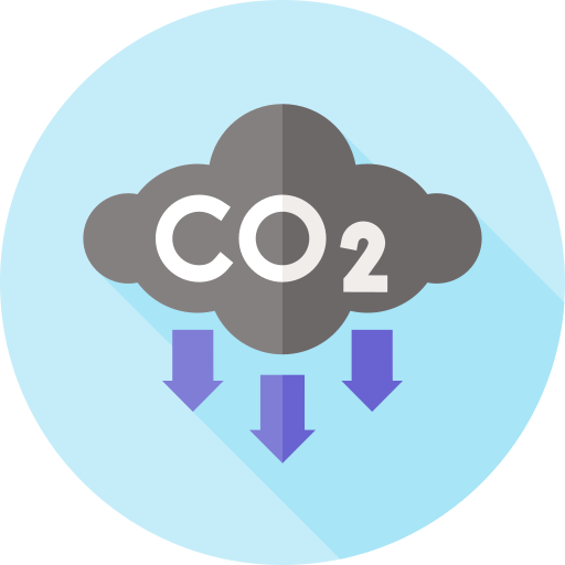 emisión de co2 icono gratis