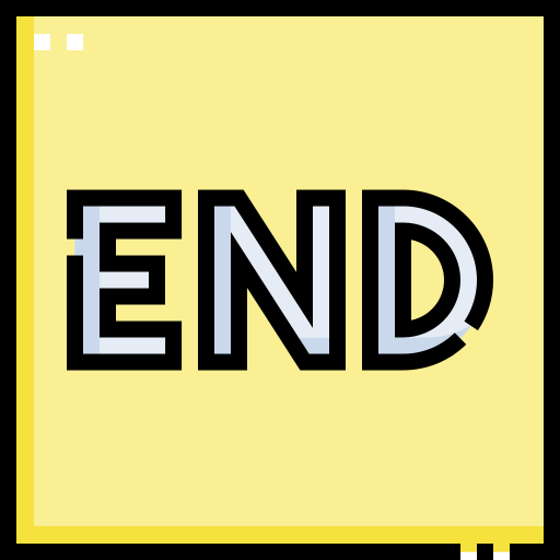 End Detailed Straight Lineal Color Icon