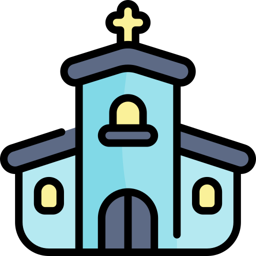 Church Kawaii Lineal color icon