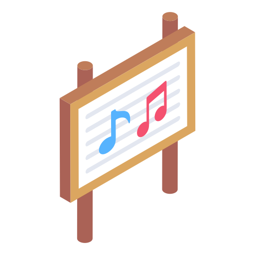 escritorio de música icono gratis