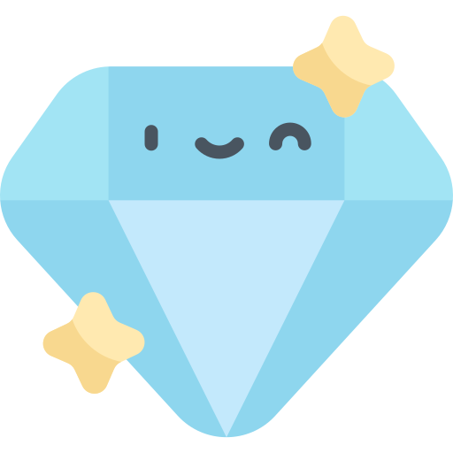 Diamond Kawaii Flat icon