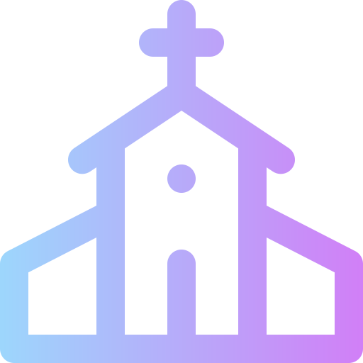 Church Super Basic Rounded Gradient icon