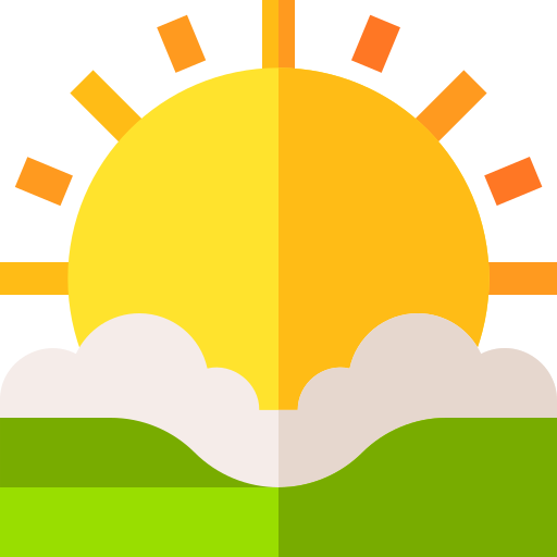 puesta de sol icono gratis