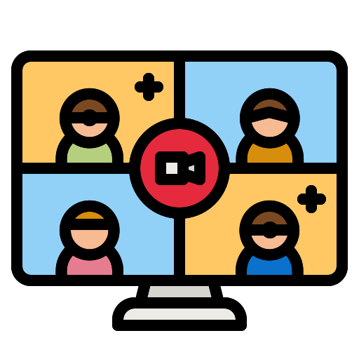 video conferencia icono gratis