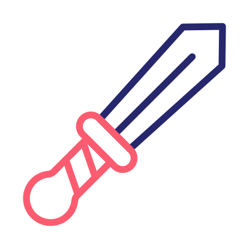 Sword Generic Outline Color icon